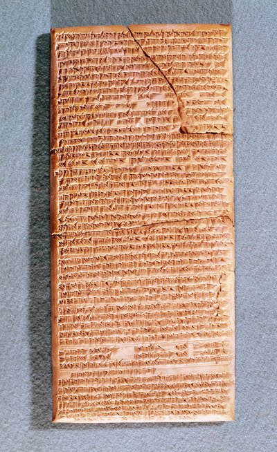 Tablet Relating the Ritual Sacrifices at the Temple of Anu in Uruk (Warka) Copy of an Ancient Text of 3rd-1st Century BC by Mesopotamian